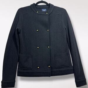 Vintage GAP Wool Black Double Breast Buttoned Pea Coat Jacket XS Posh Preppy Y2K